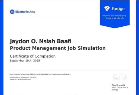 Jaydon Nsiah Baafi Certificate 1