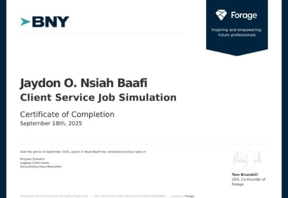 Jaydon Nsiah Baafi Certificate 2