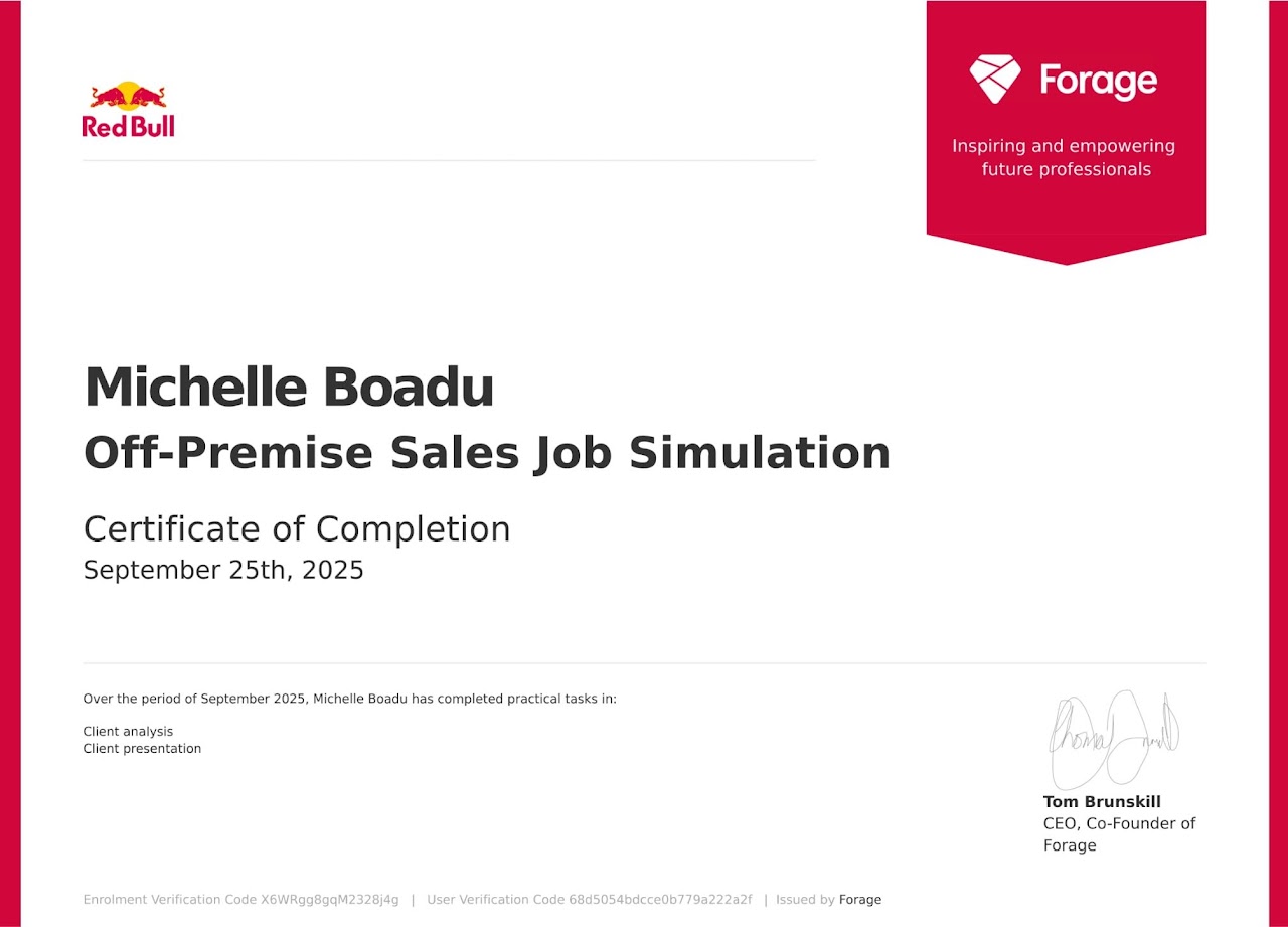 Michelle Boadu Certificate 6